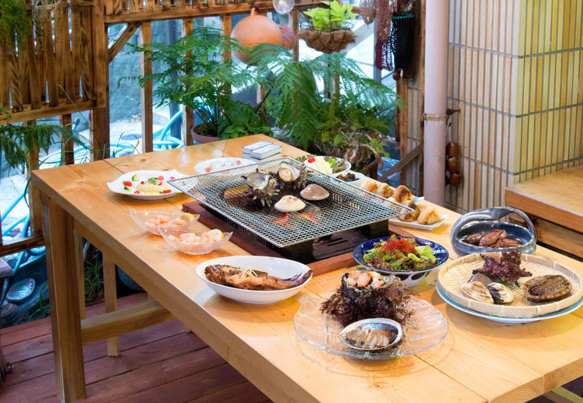 盛り付け例 沖水産 炭火焼小屋